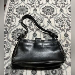 Vintage Coach Black Leather Hamptons Hobo Bag